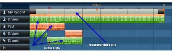 Magix Music Maker - Video Recording Timeline