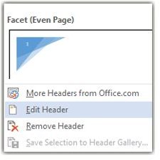 Creating Customized Headers in Microsoft Word 2013