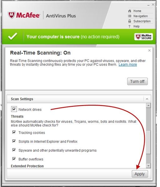 Image result for Scheduled Scans for Configuration in Mcafee