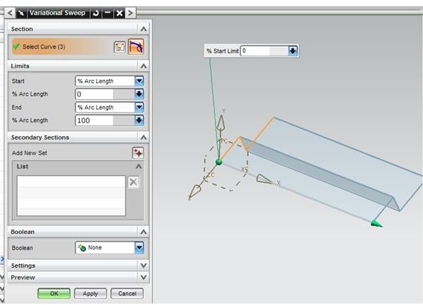 UG variational sweep feature