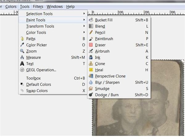 GIMP Photo Editing Tools
