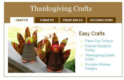 Kaboose Thanksgiving Crafts