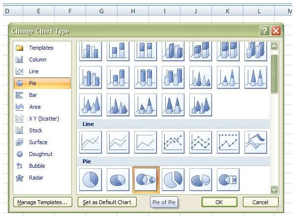 how do i generate a percentage to create a pie chart in excel