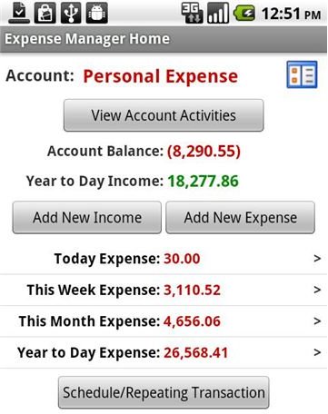 Expense Manager Android App