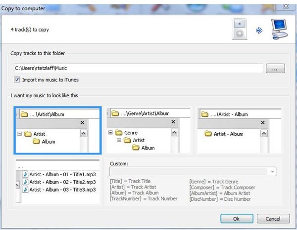 Figure 3 - SharePod Track Copy