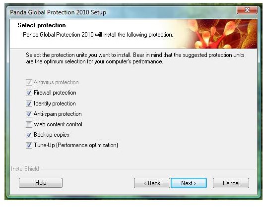System Cleaner, Virus Protection with Parental Control in Panda Global Protection software