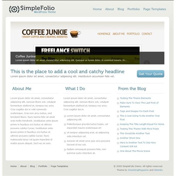 Fantastic Non-Blog Wordpress Themes Reviewed