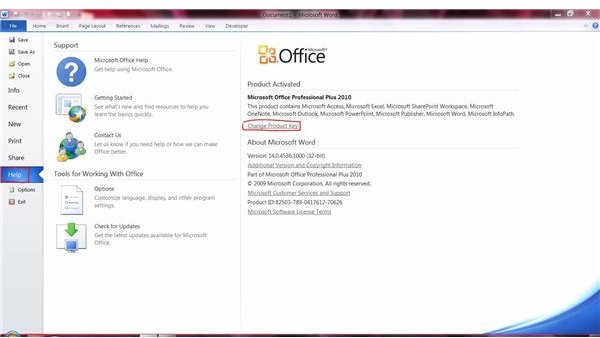 Office 2010 - Change Product Key: Learn How and Why to Change Your Registration Key for Microsoft Office 2010