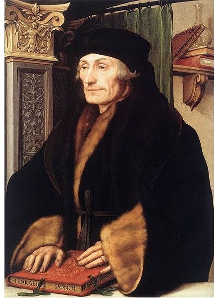 Portrait of Desiderius Erasmus of Rotterdam with Renaissance Pilaster