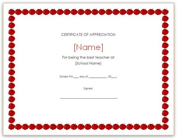 Apple Border Appreciation Certificate