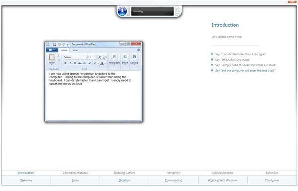 Review voice recognition software for Windows 7