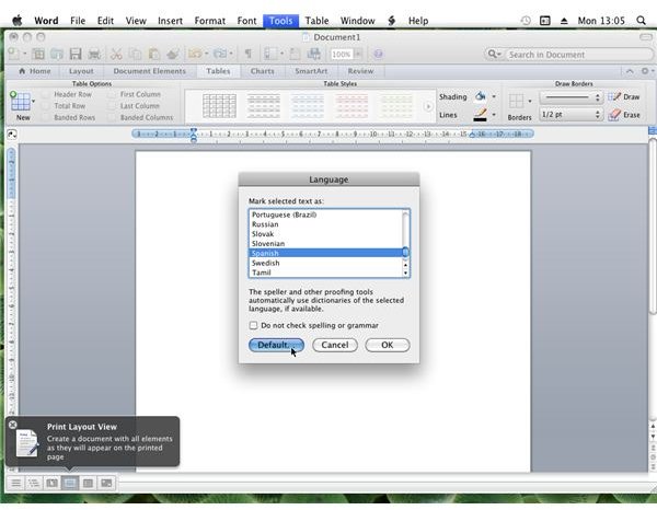 Using Microsoft Office 2011 Proofing Tools