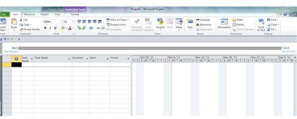 ms project change timeline