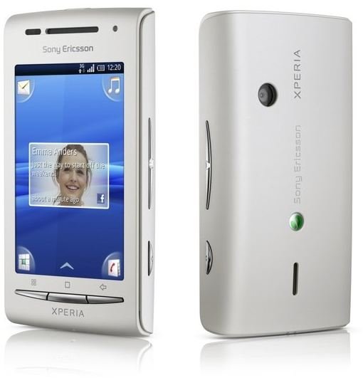 Sony Ericsson Xperia X8 front and back