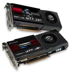 eVGA GeForce GTX 285 and GTS 250 PhysX Video Cards