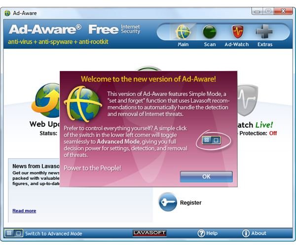 New Ad-Aware Free Internet Security Protection