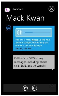 VOIP for Windows Phone - GoVoice