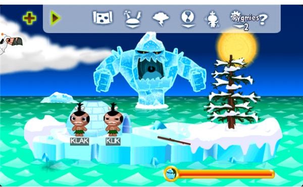 Pocket God Ice Monster Minigame