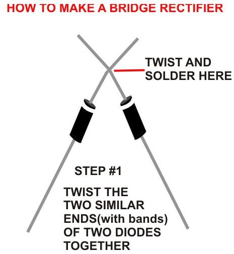 How to Build a Bridge Rectifier, Step one, Image