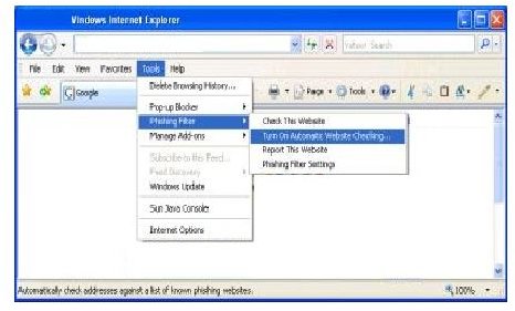 How to Disable the Phishing Filter in Internet Explorer