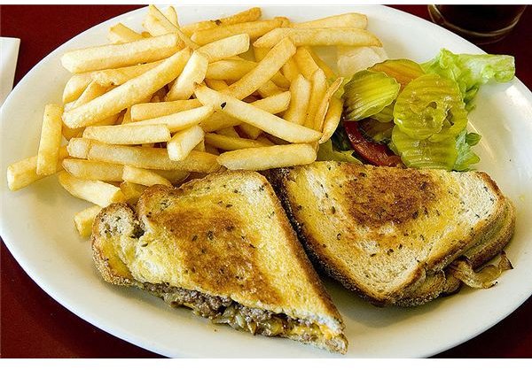 Patty melt and fries