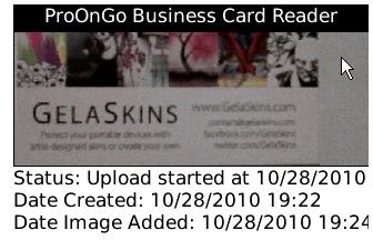 ProOnGo blackberry business card scan