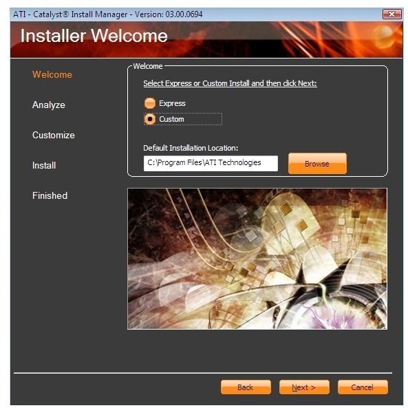 ATI Install Screen