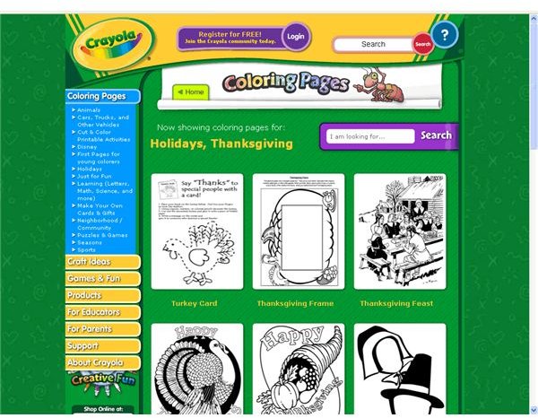 Crayola Thanksgiving Coloring Pages