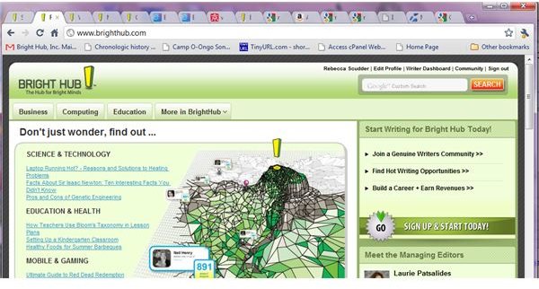 Bright Hub in Google Chrome