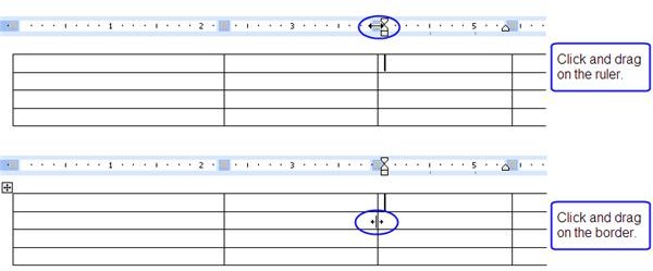 word 2010 automatically adjust table columns to fit text