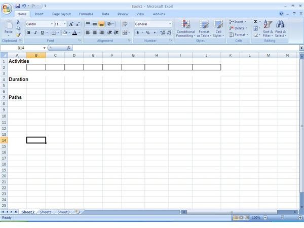 Learn to create a critical path template in Excel