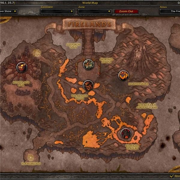 Firelands map