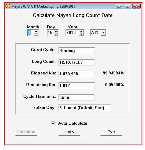 Maya Calendar Calculator