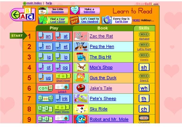 free online reading games for kindergarten