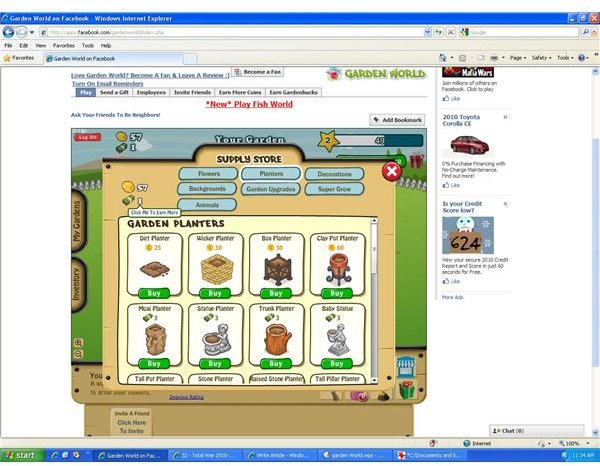 Facebook Game Review: Garden World - Your own virtual garden on Facebook