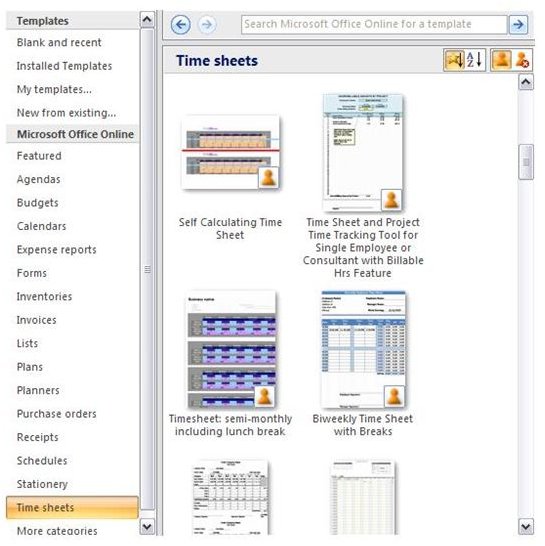 MS Excel Downloadable Time Tracking Worksheets