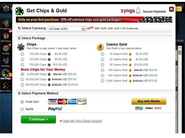 buy facebook poker chips screenshot