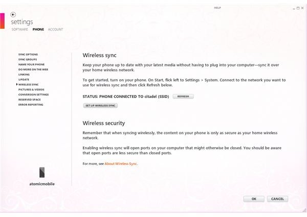 Guide to Windows Phone 7 Wireless Sync