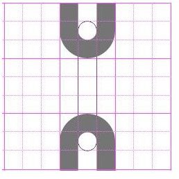 Connect the chain links with another rounded rectangle