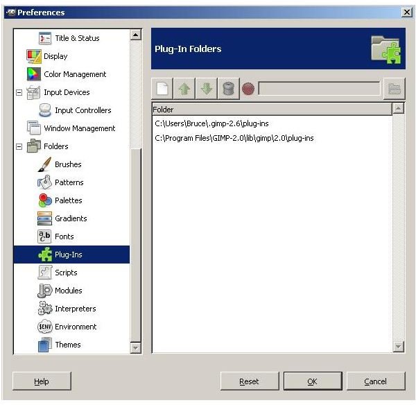 Check the GIMP Plugin Path