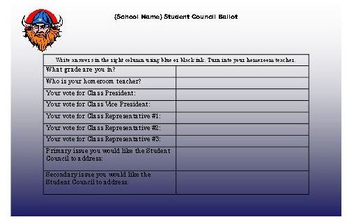 Student Council Election Ballot Template