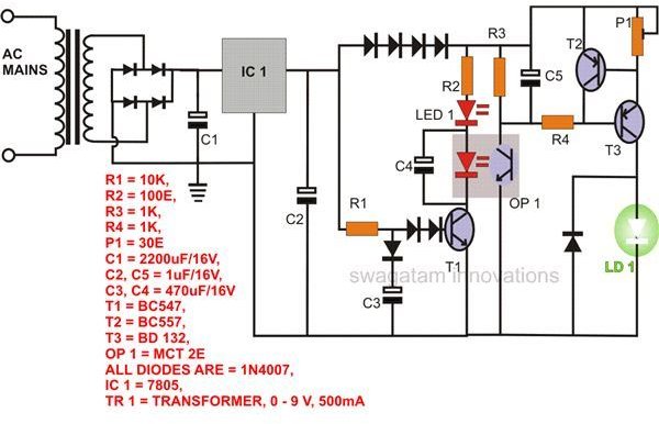 Green Laser Pointer Power Supply Circuit Diagram, Image