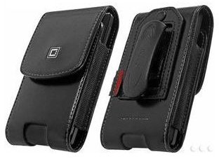 Vertical High Grade Leather Case Black