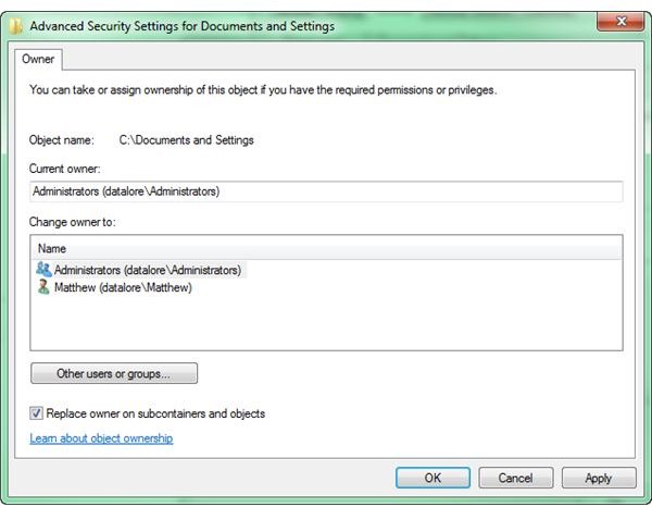 Advanced Security Settings