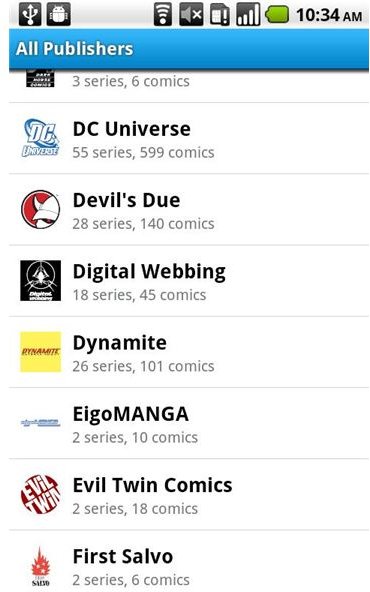 Comics by ComiXology Android App