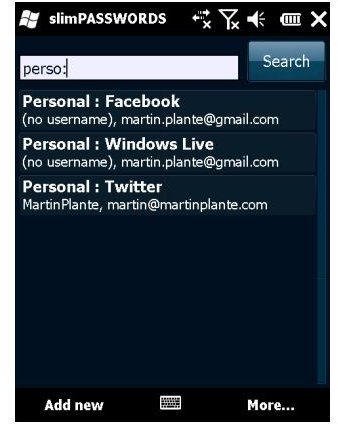 slimpasswords - the Best Password Manager for Windows Mobile?