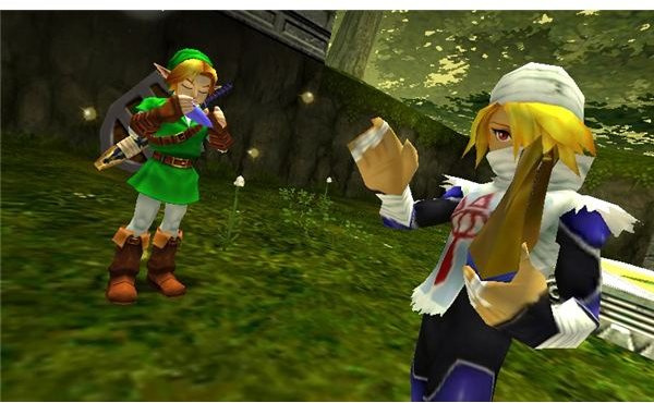 Link and Sheik Outside the Forest Temple
