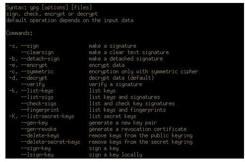 GnuPG Help From the Command Line