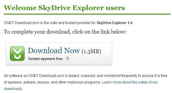 Download SkyDrive Explorer