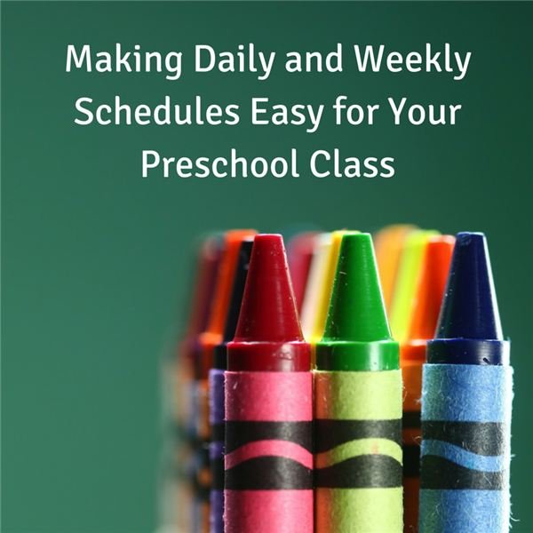 Preschool or 4 Year Old Schedule Samples- For the Day and the Week